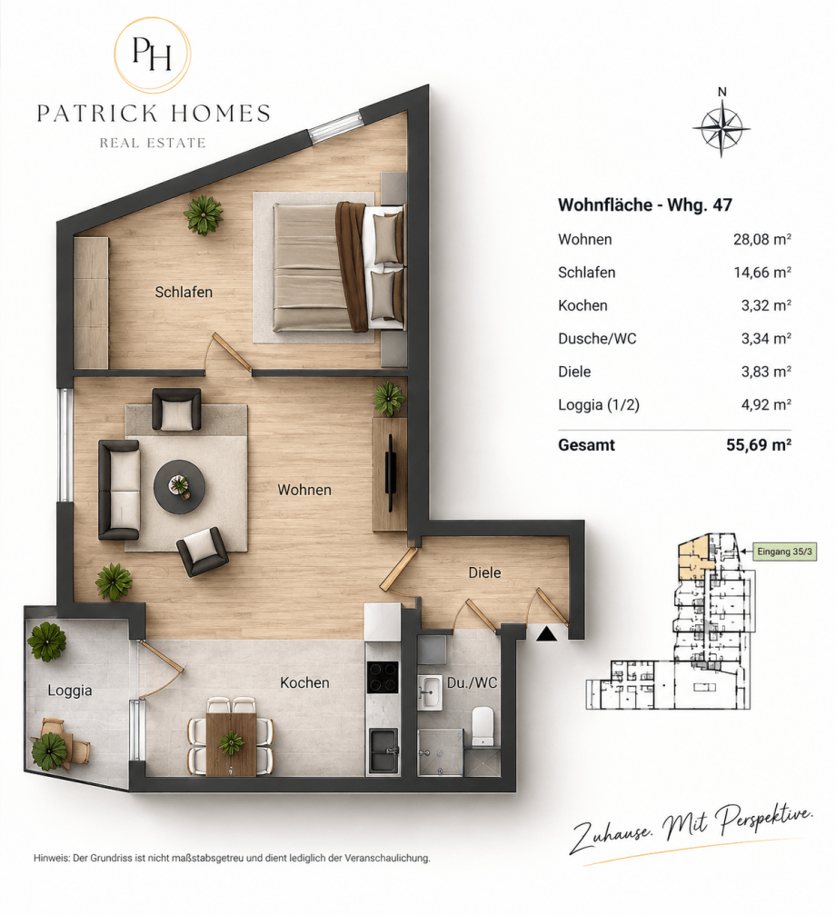 Grundriss Etagenwohnung B�blingen