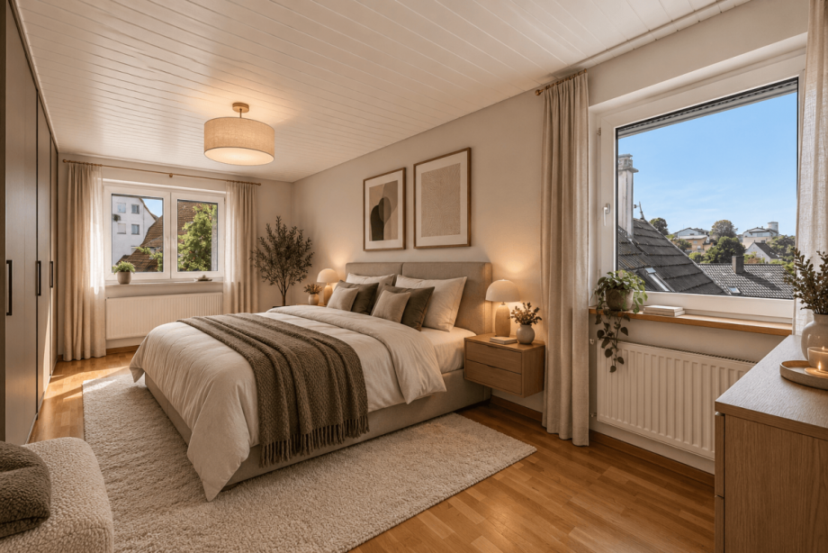 Schlafzimmer - visualisiert Einfamilienhaus Rutesheim